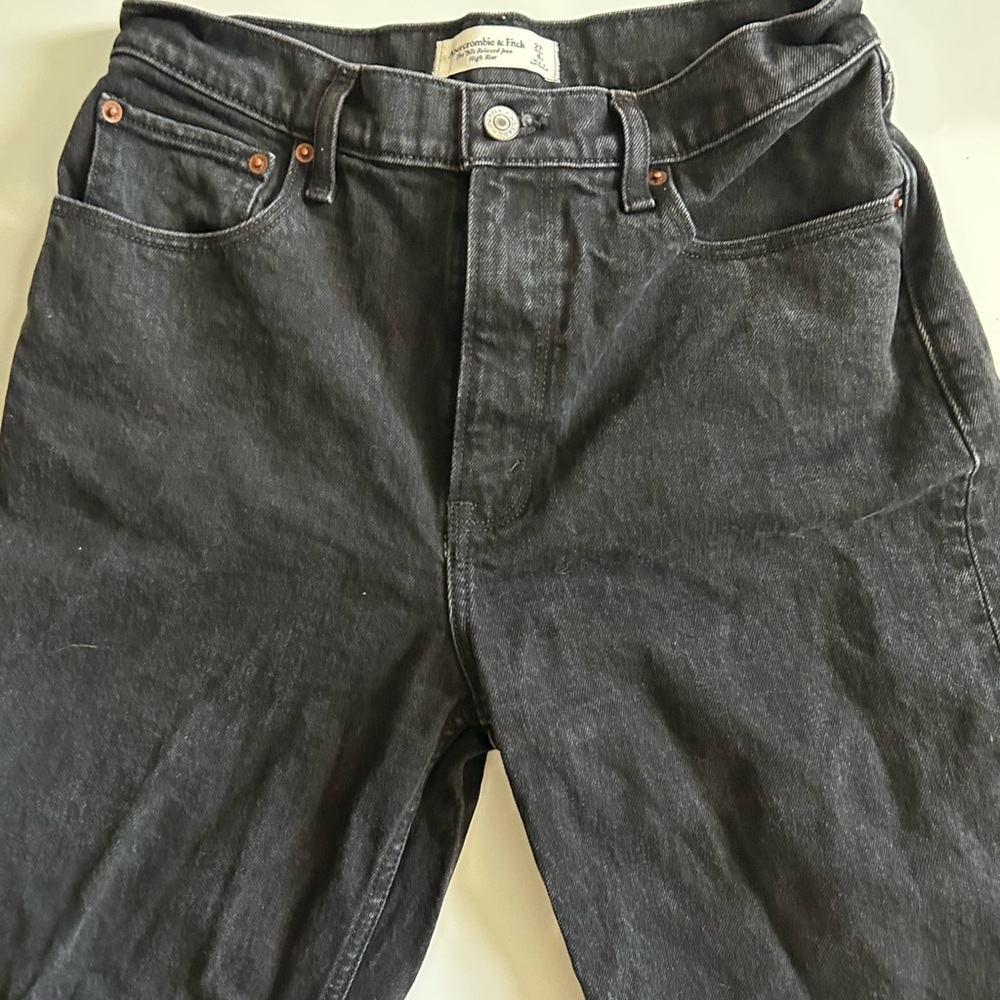 Abercrombie & Fitch Men's Dark Gray Straight Jeans